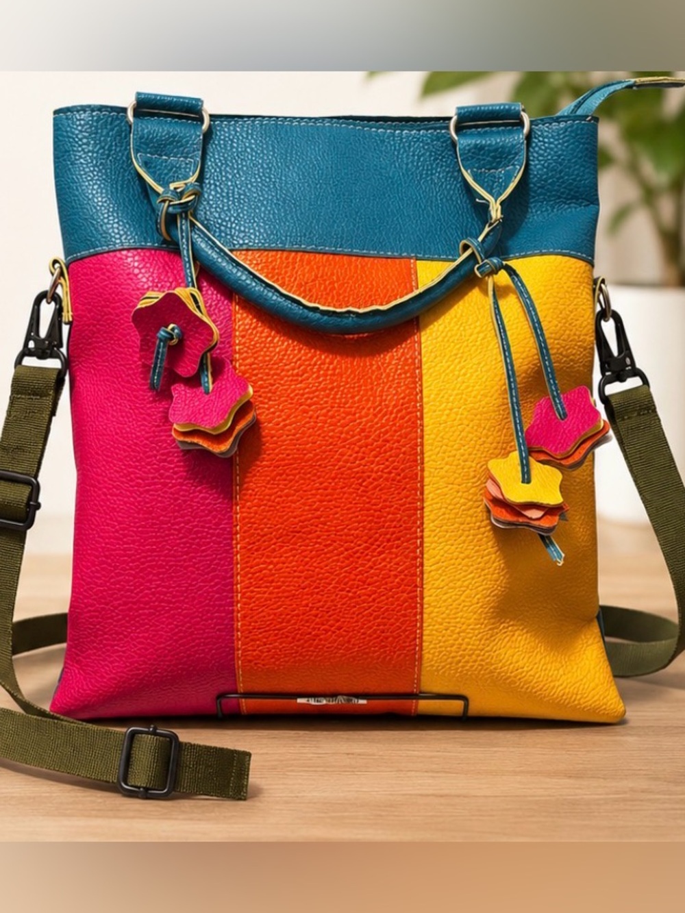 Color Block Tote - Picture 11 of 12